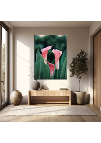 Pembe Zambak Kanvas Tablo