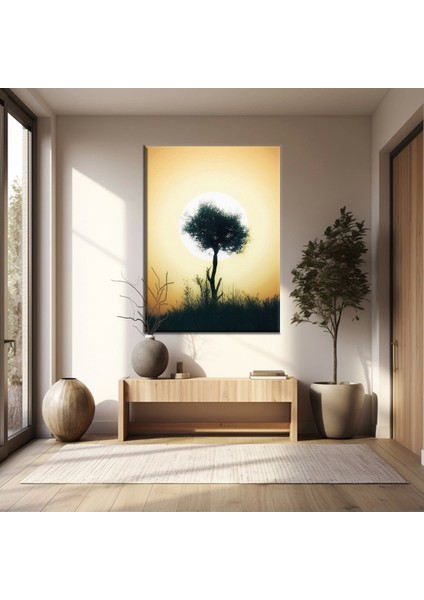 Yalnız Ağaç Kanvas Tablo