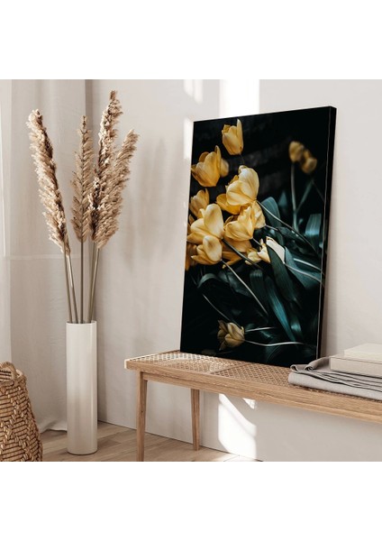 Soyut Sarı Laleler Kanvas Tablo modelleri
