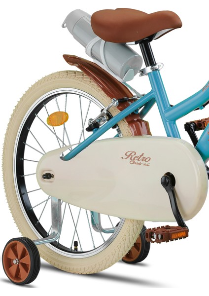 Retro Classic Özel Seri, Hasır Örme Sepetli, Deri Elcikli 20 Jant Çocuk Bisikleti, 6-9 Yaş Çocuk Bisikleti (115-135CM), Unisex