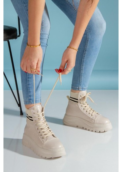 Triko Boğazlı Kalın Taban Kadın Bot fiyatları