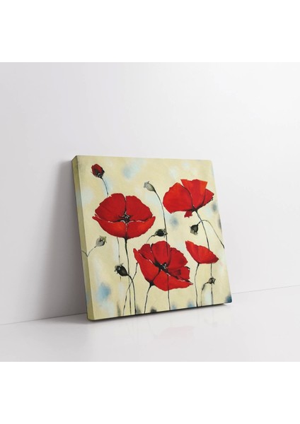 Kırmızı Karanfiller Kanvas Tablo fiyatları