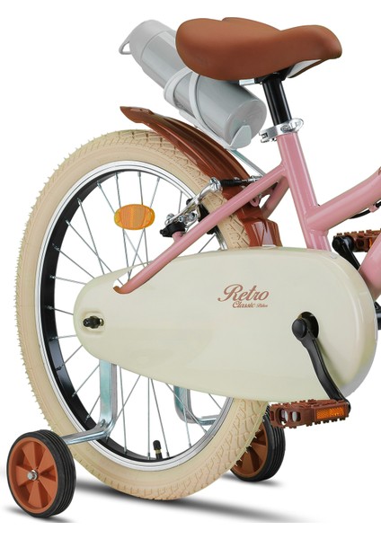 Retro Classic Özel Seri, Hasır Örme Sepetli, Deri Elcikli 20 Jant Çocuk Bisikleti, 6-9 Yaş Çocuk Bisikleti (115-135CM), Unisex