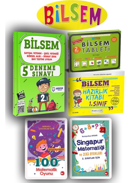 2. Sınıf Bilsem Deneme Sınavı / Tablet Kitabı / Singapur Matematik ve Zeka Oyunları Kitabı