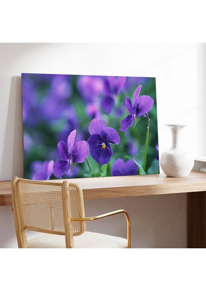 Mor Çiçekler Kanvas Tablo modelleri