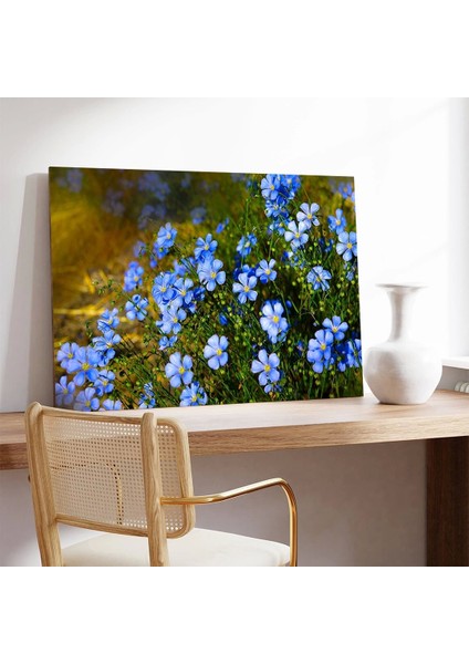 Mavi Çiçek Tarlası Kanvas Tablo modelleri
