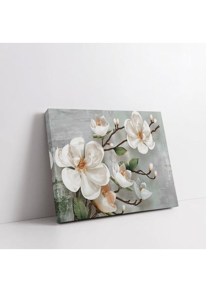 Beyaz Çiçekler Kanvas Tablo fiyatları