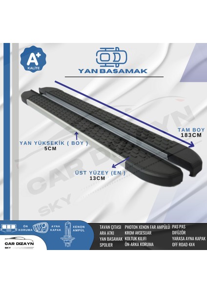 Bmw X3 F25 Nirvana Alüminyum Yan Basamak Marşpiyel Koruma 2010-2011-2012-2013-2014-2015-2016-2017 Model Yılları İle Uyumludur