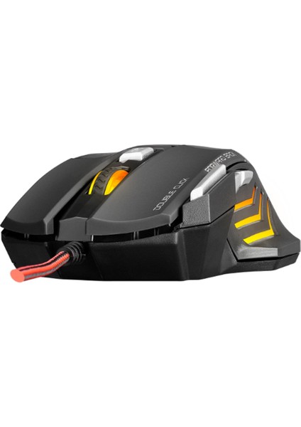 Gamy Siyah Profesyonel Gaming Oyuncu Mouse Optik 3200 Dpı LED USB Işıklı Mouse