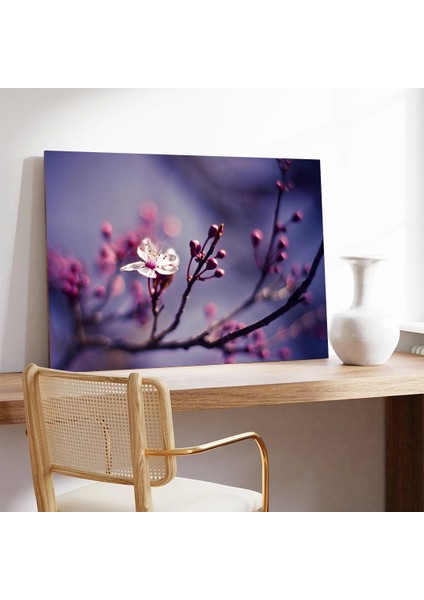 Beyaz Pembe Çiçek Kanvas Tablo modelleri