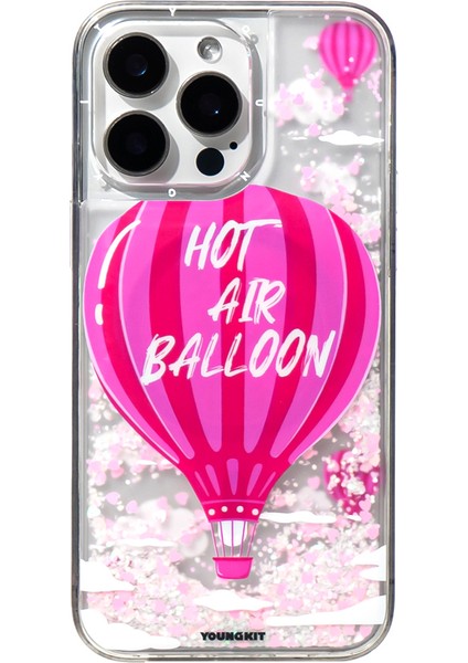 iPhone 16 Pro Max Kılıf Magsafe Uyumlu Parlak Kumlu Sıvılı Pink Dream Quicksand Seri Pembe fiyatları