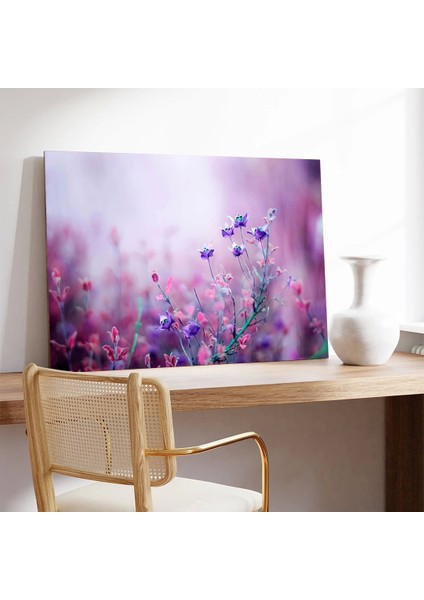Mor Çiçekler Kanvas Tablo fiyatları