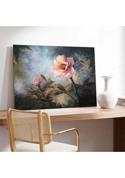 Soyut Pembe Gül Kanvas Tablo modelleri