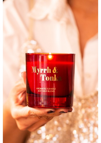 Myrrh&tonka Kokulu Mum Kırmızı 200 gr