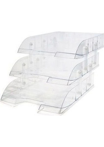Mas Hareketli Evrak Rafı 3 Katlı Şeffaf