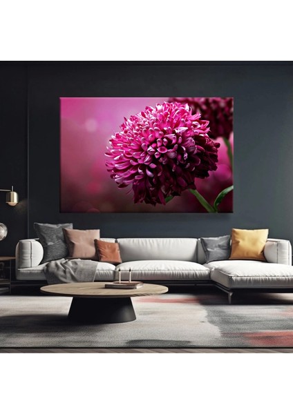 Pembe Çiçek Kanvas Tablo
