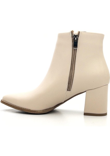 Potinonline K1754 Kadın Sivri Burun Tokalı Kalın Topuk Kısa Bot fırsatları