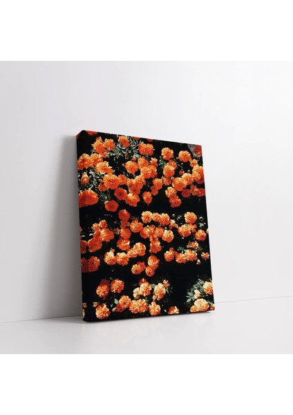 Turuncu Çiçekler Kanvas Tablo fiyatları