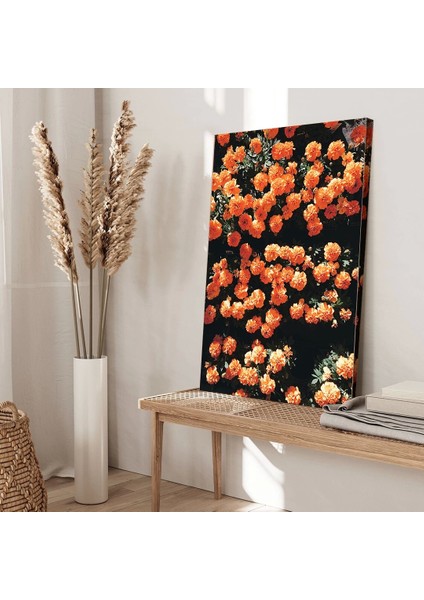 Turuncu Çiçekler Kanvas Tablo modelleri