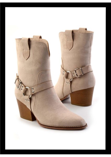 Bej Süet Kadın Bot & Bootie K02055014002