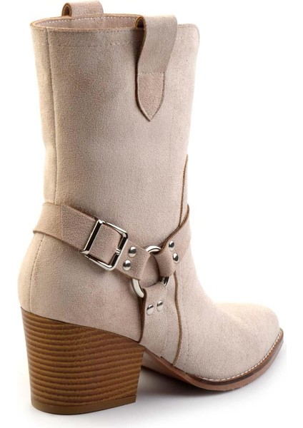Bej Süet Kadın Bot & Bootie K02055014002 fırsatları