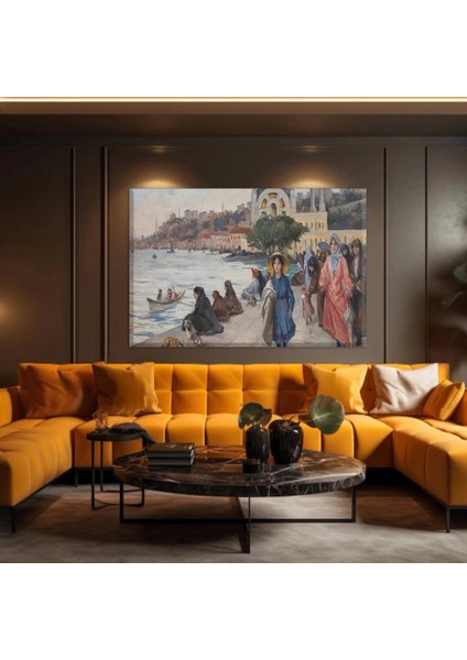 Kıyıdaki Hayat Kanvas Tablo