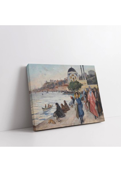 Kıyıdaki Hayat Kanvas Tablo fiyatları