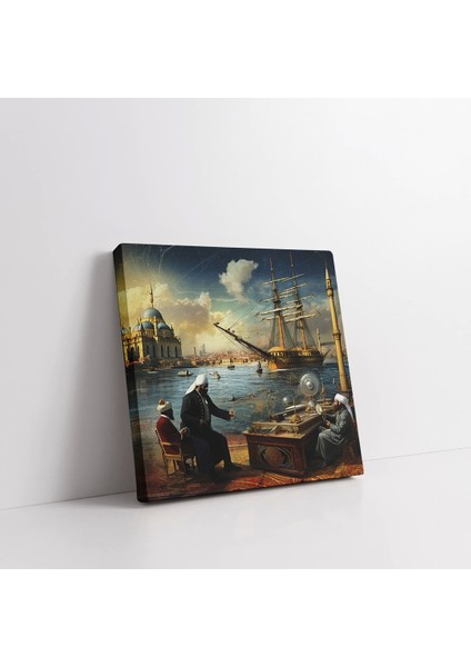 Deniz Feneri Yanında Kanvas Tablo modelleri