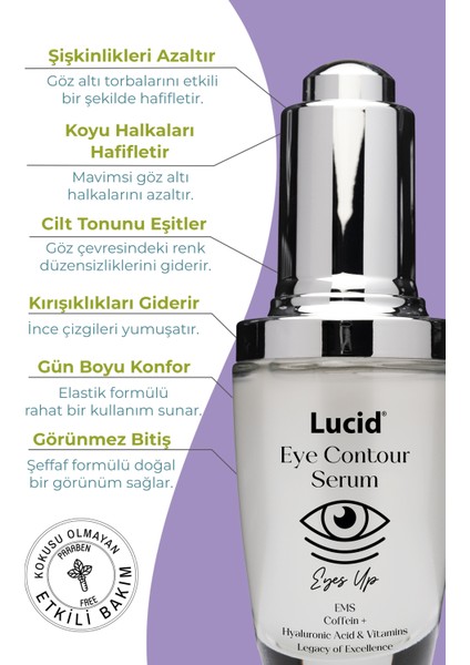 Göz Çevresi Serumu, Ölmez Çiçek Ton Eşitleyici, Caffeine Hyaluronic Acid 30 ml