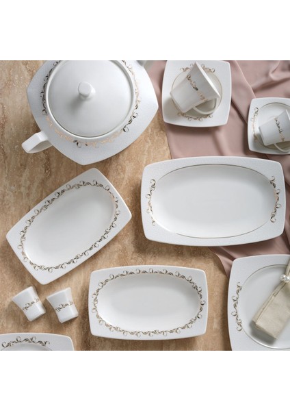 Caroline 85 Parça 12 Kişilik Kare Yemek Takımı 6599 modelleri