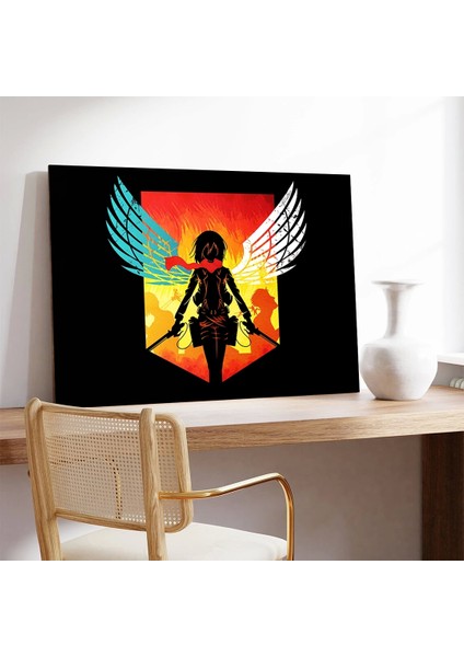 Attack On Titan Logo Kanvas Tablo modelleri