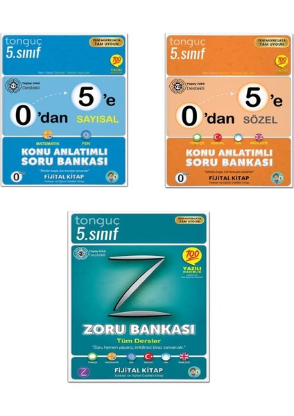 5. Sınıf Zoru Bankası Tüm Dersler 2025 - 0'dan 5'e Sayısal ve Sözel Konu Anlatımlı Soru Bankası 2025