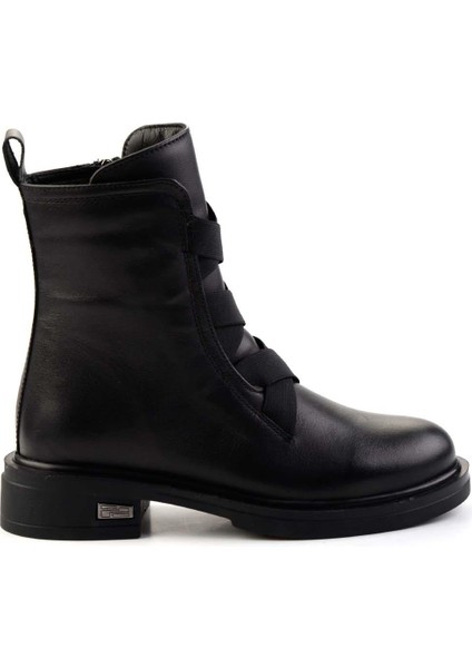 Siyah Deri Kadın Bot & Bootie K02724202003 fiyatları