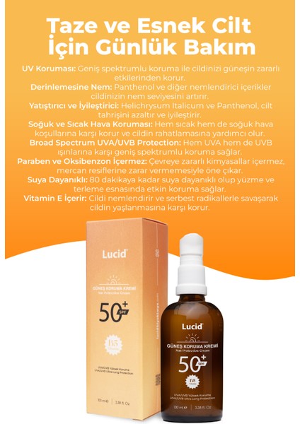 Sun Protection, SPF50 Yüksek Korumalı Güneş Kremi Losyon 100 ml