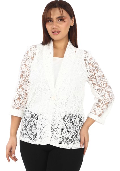 Dantel Büyük Beden Kadın Ceket 44709 fırsatları