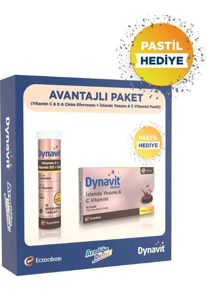 Vitamin C & D & Çinko & Herbal Izlanda Yosunu Avantajlı Paket