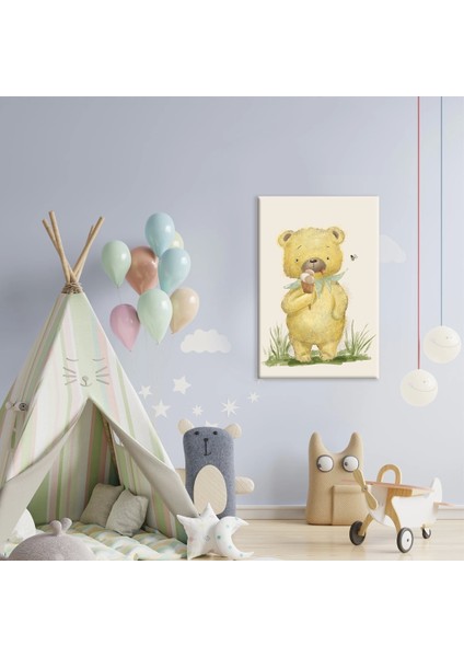 Dondurmalı Ayı Kanvas Tablo