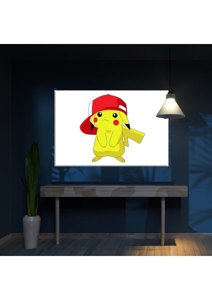 Şapkalı Pikachu Kanvas Tablo