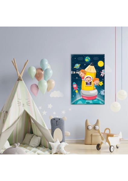 Yıldızlar Arasında Uçuş Kanvas Tablo