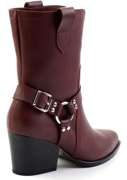 Bordo Kadın Bot & Bootie K02055014009