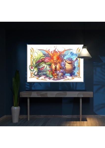 Üç Pokemon Kanvas Tablo
