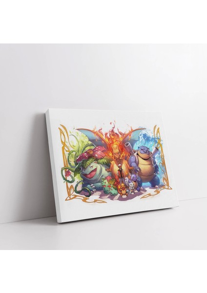 Üç Pokemon Kanvas Tablo fiyatları