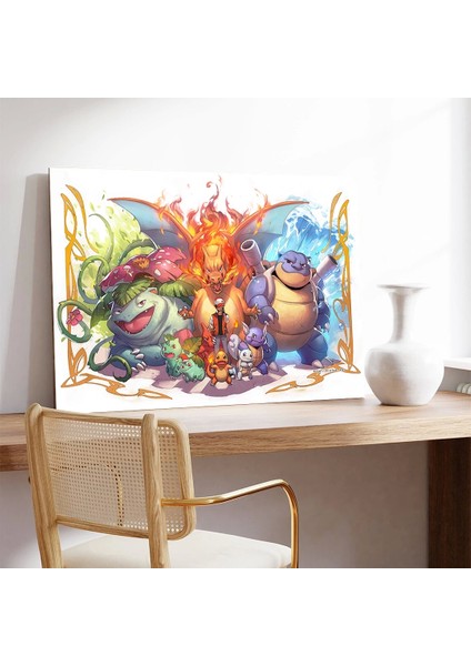 Üç Pokemon Kanvas Tablo modelleri
