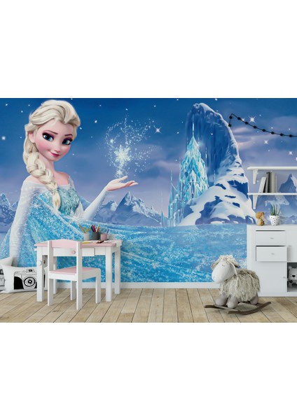 Frozen Kar Kardeşliği Elsa Çocuk Odası Duvar Kağıdı modelleri