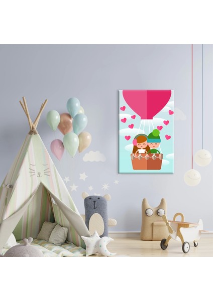 Balondaki Çocuklar Kanvas Tablo