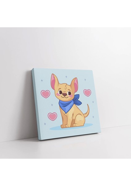 Mutlu Köpek Yavrusu Kanvas Tablo fiyatları
