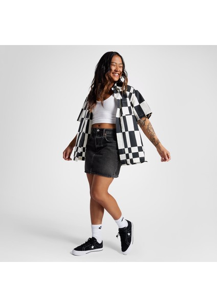 Classic Desenli Kadın Siyah Gömlek fiyatları