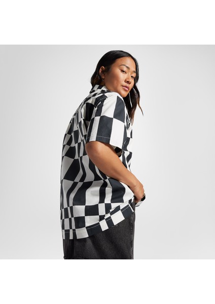 Classic Desenli Kadın Siyah Gömlek modelleri