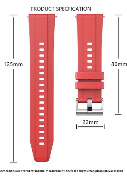 Huawei Watch Gt 5 46MM / Huawei Watch 4/4 Pro Yedek Bant 22MM Düz Renk Silikon Saat Kayışı (Yurt Dışından) fiyatları