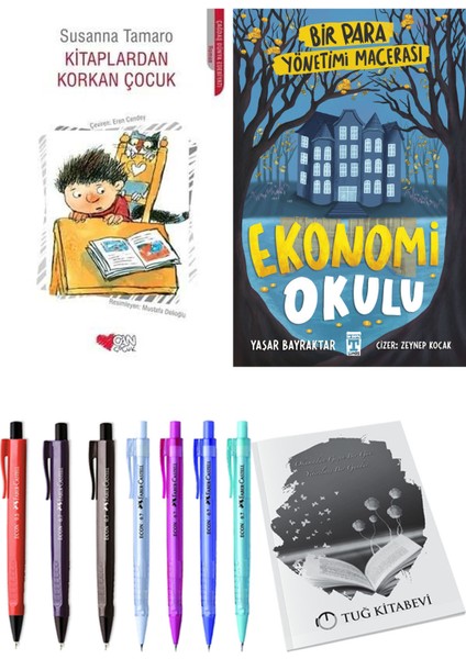 Ekonomi Okulu Bir Para Yönetimi Macerası ve Kitaplardan Korkan Çocuk 2li Set